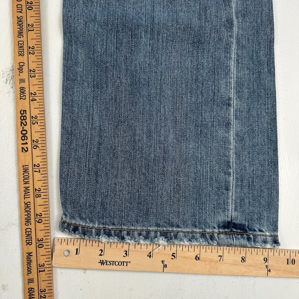Vtg New Old Navy‎ Baggy Jeans Mens 33x30 Light Blue Y2K Straight Wide Leg Loose - Picture 15 of 16